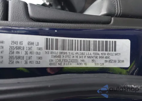 2018 Jeep Grand Cherokee Limited 4X4 from USA, damaged, VIN 1C4RJFBGXJC422231